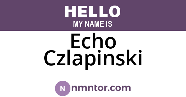 Echo Czlapinski