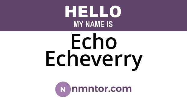 Echo Echeverry