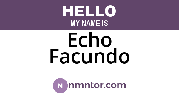 Echo Facundo