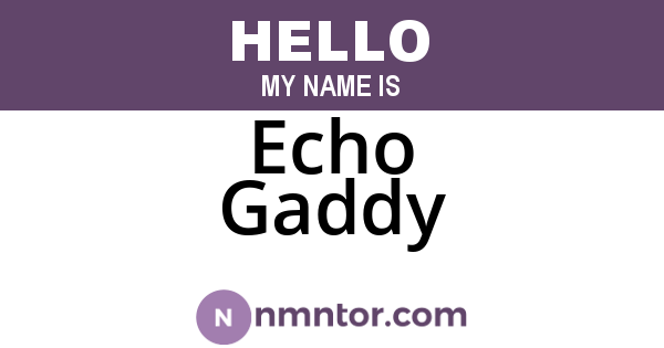 Echo Gaddy