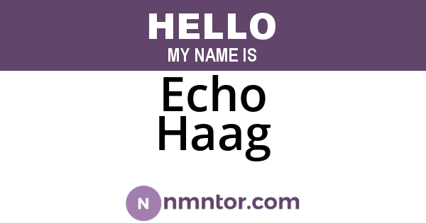 Echo Haag