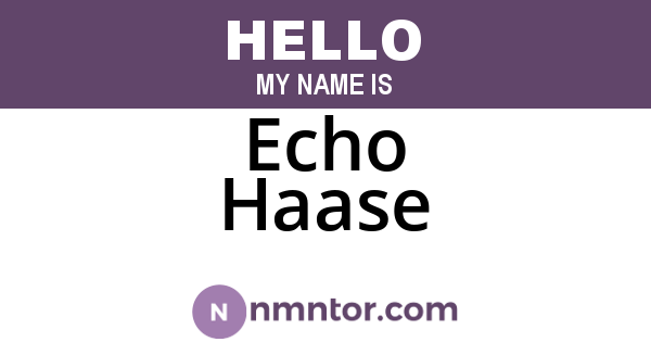 Echo Haase