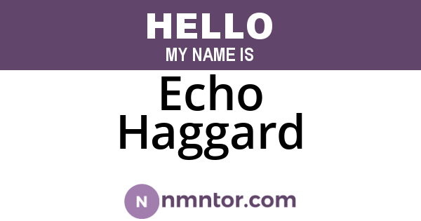 Echo Haggard