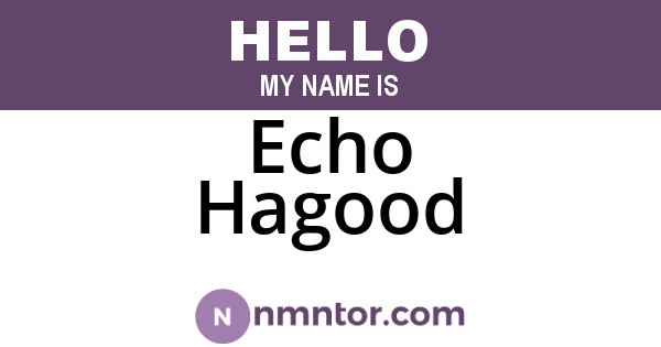 Echo Hagood