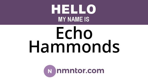 Echo Hammonds