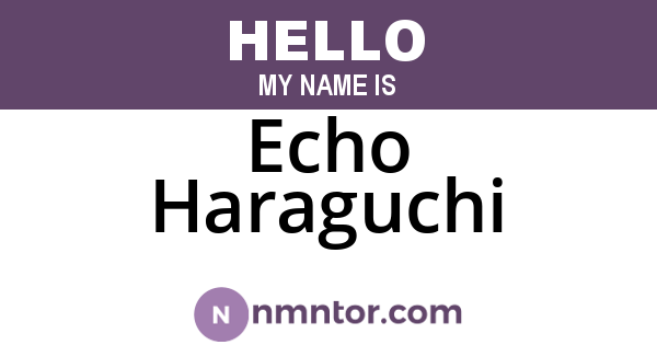 Echo Haraguchi
