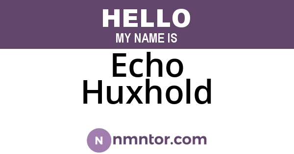 Echo Huxhold