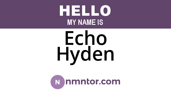 Echo Hyden