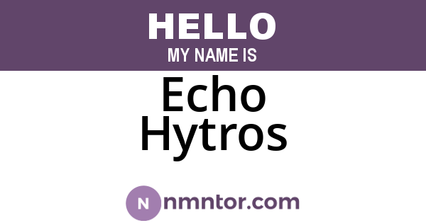 Echo Hytros