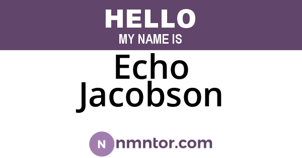 Echo Jacobson
