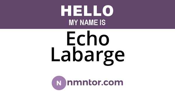 Echo Labarge