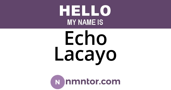 Echo Lacayo