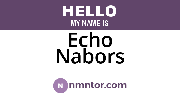 Echo Nabors