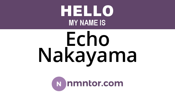 Echo Nakayama