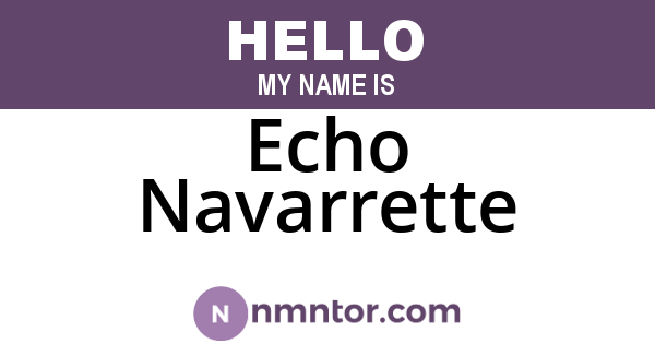 Echo Navarrette