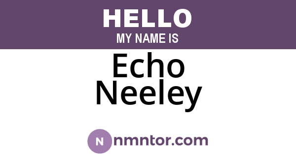 Echo Neeley