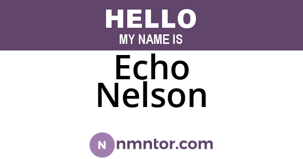 Echo Nelson