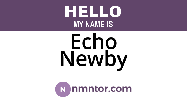 Echo Newby