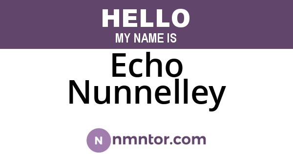 Echo Nunnelley