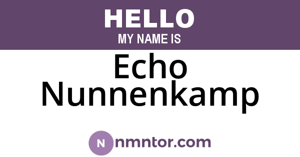 Echo Nunnenkamp