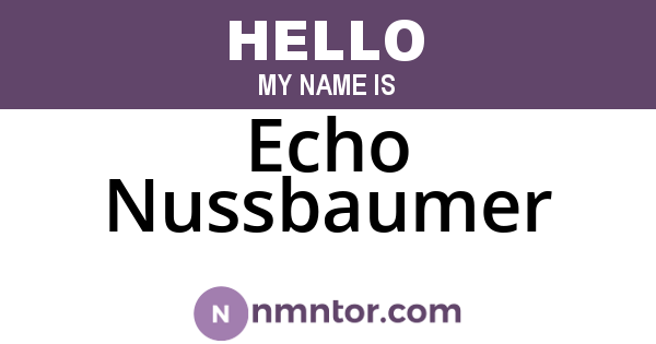 Echo Nussbaumer
