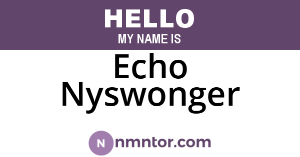 Echo Nyswonger