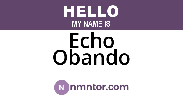 Echo Obando