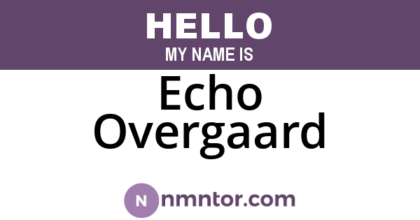 Echo Overgaard