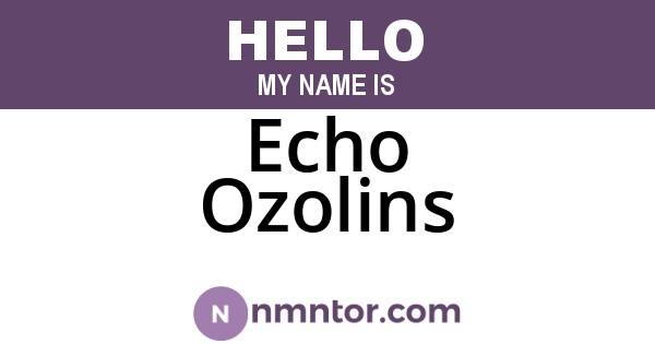Echo Ozolins