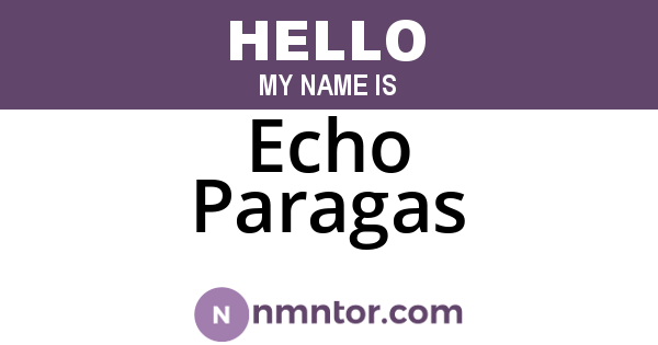 Echo Paragas