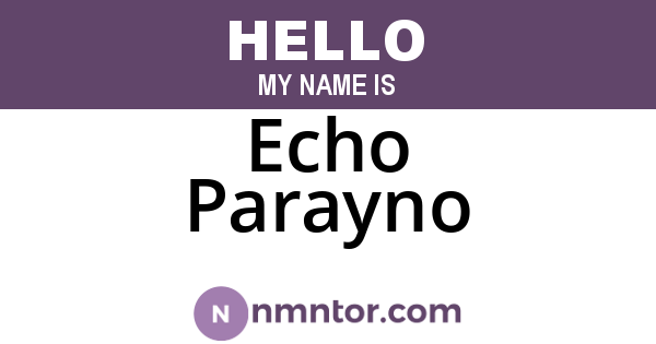 Echo Parayno