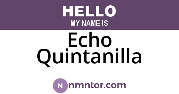 Echo Quintanilla