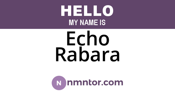 Echo Rabara