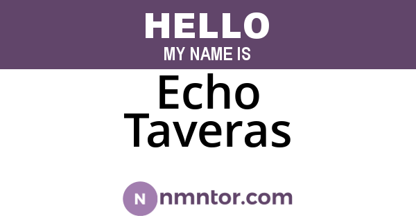 Echo Taveras