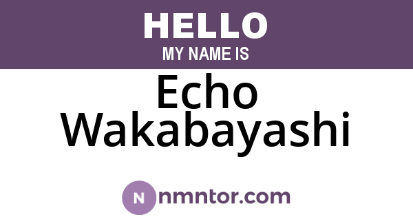 Echo Wakabayashi