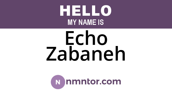 Echo Zabaneh