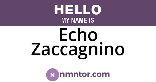 Echo Zaccagnino