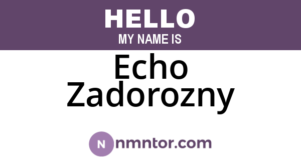 Echo Zadorozny