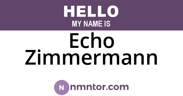 Echo Zimmermann