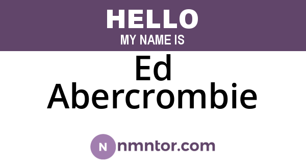 Ed Abercrombie