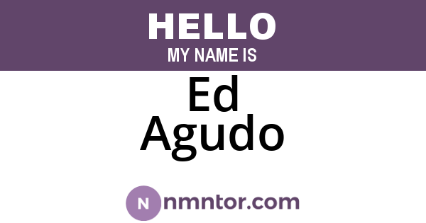 Ed Agudo