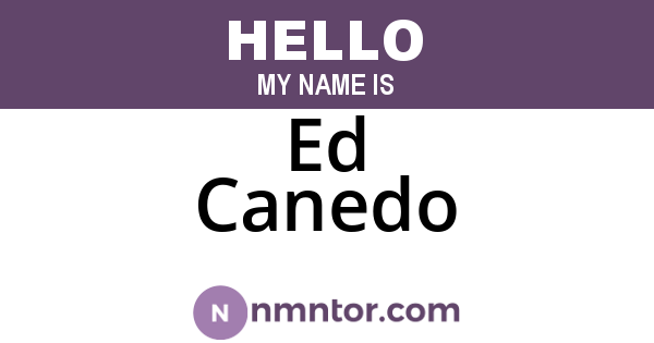 Ed Canedo