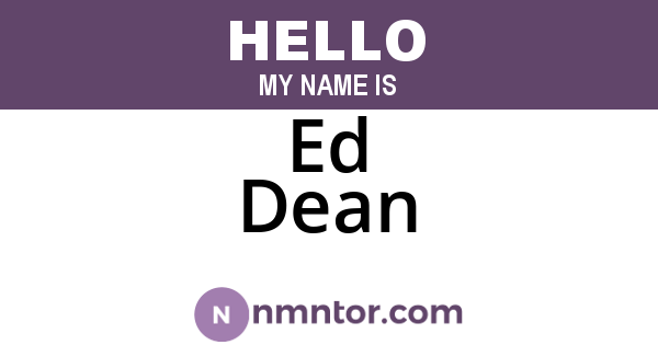 Ed Dean