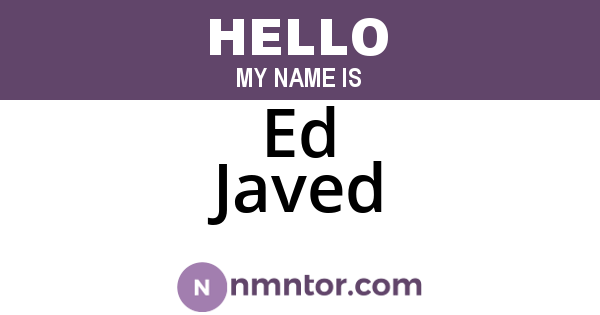 Ed Javed