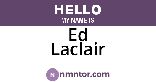 Ed Laclair