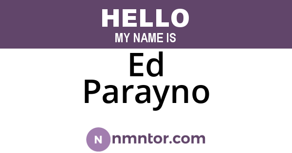 Ed Parayno