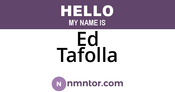 Ed Tafolla