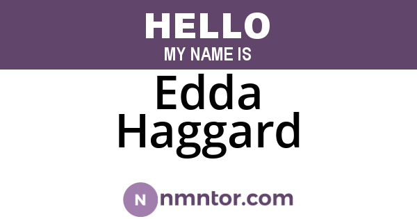 Edda Haggard