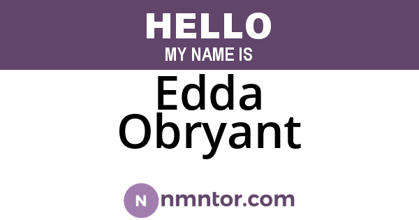 Edda Obryant