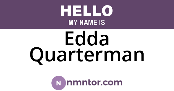 Edda Quarterman
